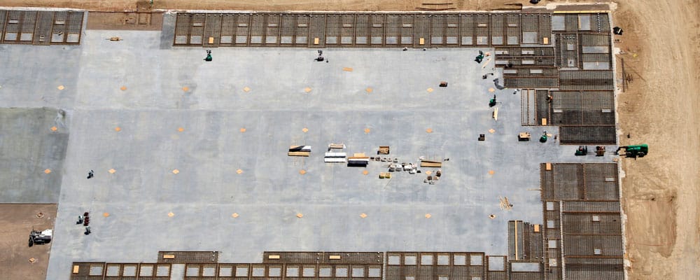 Aerial view of Dove Valley Logistics Centre II construction site.