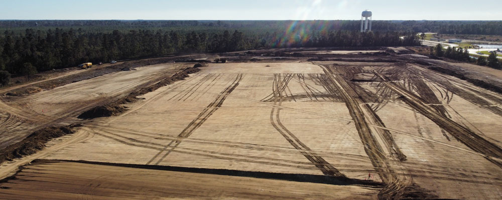 Tradeport East construction site.